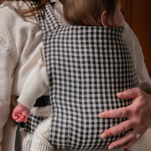 Pepper Lark Baby Carrier | Black & White Gingham | hope&plum