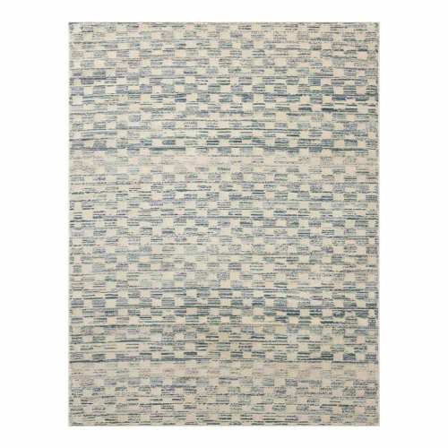 (B993) Amana Neutral Checkerboard Area Rug, 5x7