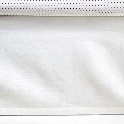 Linen White Crib Skirt