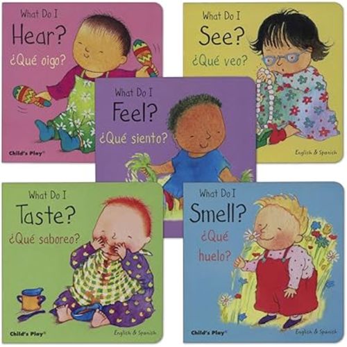 Kaplan Early Learning My Five Senses Bilingual Board Books - Set of 5