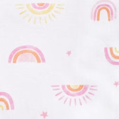 Sunshine Rainbows Cotton Size Small Swaddle | HALO