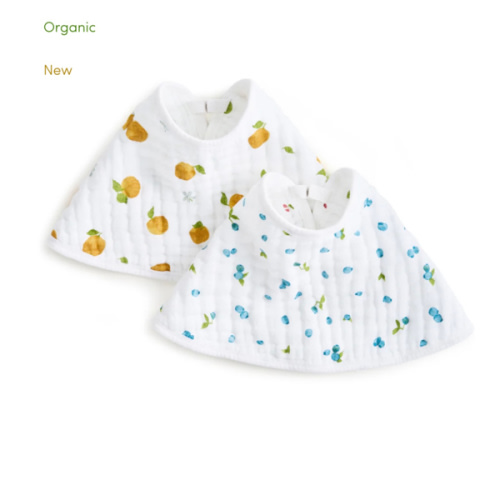 aden + anais Organic Cotton Muslin Oversized Burpy Bib in Fresh Fruit