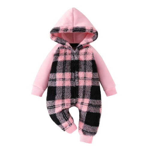 Baby Fleece Snowsuit - Bear Outfit Fleece Warm Jumpsuit Romper Hooded Infant Girls Boys Winter Coat - Long Sleeve Baby Rompers Infant Winter Clothes