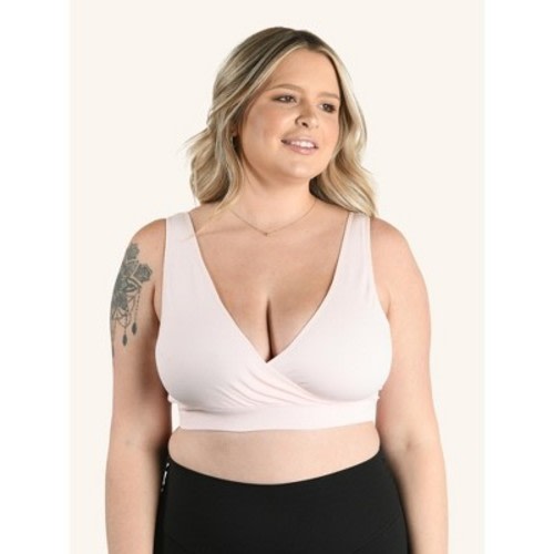 Leading Lady Women's The Alora - Nylon Seamless Sleep Bra Blush 2X