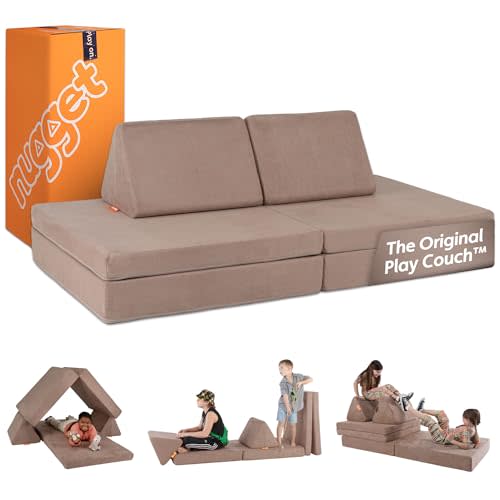 Nugget - The Original Play Couch for Kids - Modular Foam Children's Sofa for Playroom, Imagination, & Creative Open Ended Play - Washable & Convertible Playroom Furniture, Cottontail