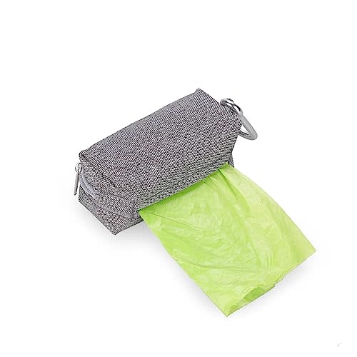 Diaper Bag Dispenser with 80 Disposable Unscented Waste Bags (4 Refill Rolls) for Baby and Toddler Poop or Dirty Clothes (Grey)