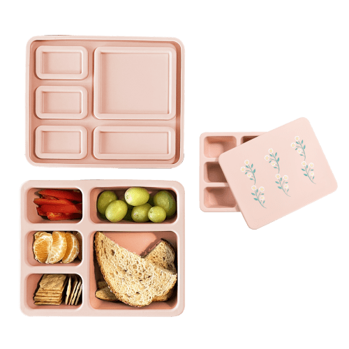 Silicone Bento Box Wildflower Ripe Peach – Austin Baby Collection