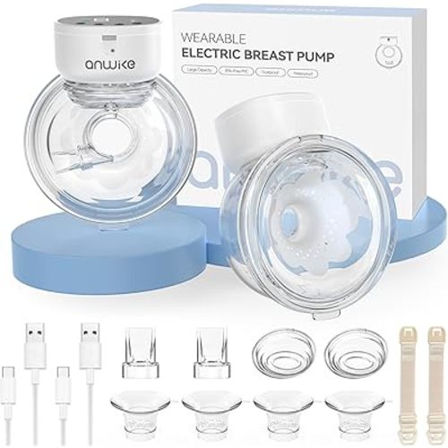 Electric Breast Pump with Models MY-376, Wearable Breast Pump Hands Free for Travel & Home, 4 Modes 9 Levels, 135° Flange, Quiet 40dB, BPA-Free, Easy to Clean & Gift for New Moms, Black