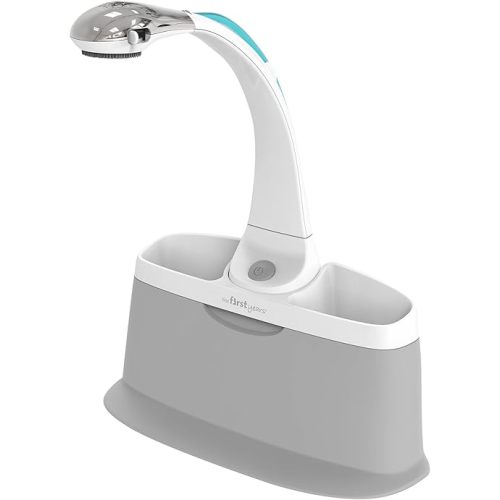 The First Years Rain Shower Baby Shower Head - Soothing Attachable Baby Spa Sprayer - Baby Bathtub Shower Head with Rotating Arm