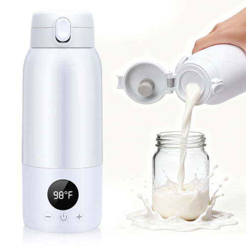 Auwogo, Baby Bottle Warmer, 17oz Capacity, Portable Cordless