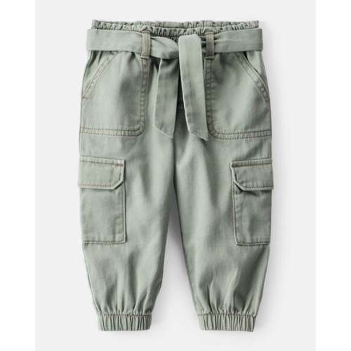 Baby Girl Cotton Cargo Joggers - Green - Carter's | Carter's