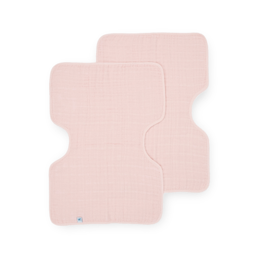 Cotton Muslin Burp Cloth 2 Pack - Light Pink