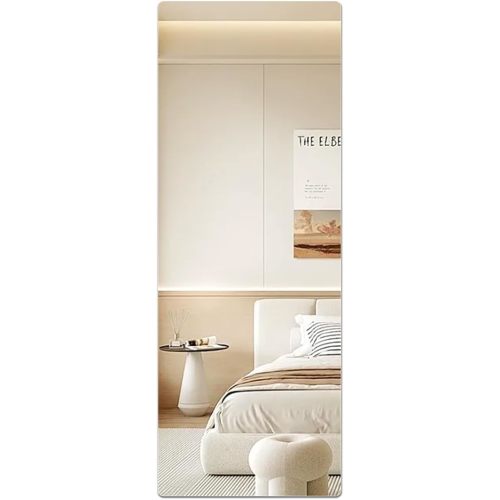 iCAGY Acrylic Self Adhesive Mirror Sheet for Wall, Plastic Non Glass Sticky Kid Safety Mirror Tiles for Wall Rectangle 16x47 inch 1 Pcs