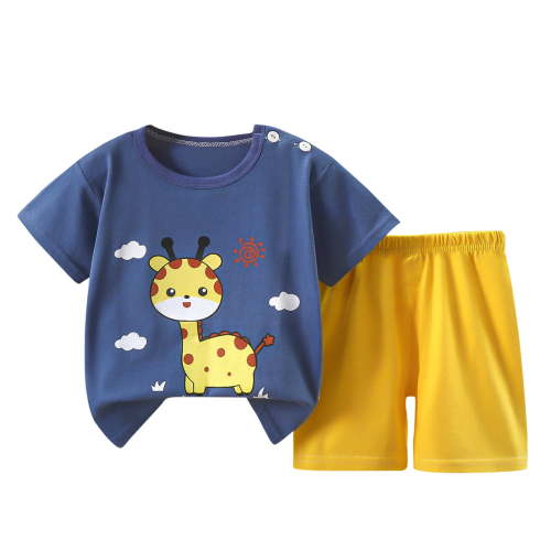 Fesfesfes Toddler Outfits Summer Girls And Boys T-shirt Baby Suits Clothes Short Sleeve Shirts Shorts Set