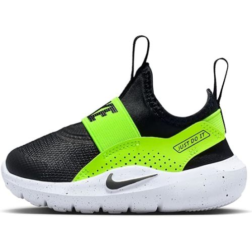Amazon.com | Nike Baby/Toddler Flex Runner 4 Running Shoes, Black/Black-White, 4C | Sneakers