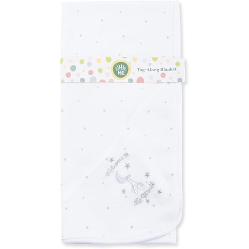 Little Me unisex baby nursery swaddling blankets, White, One Size US