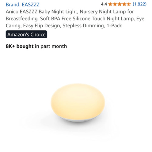 Anico EASZZZ Baby Night Light, Nursery Night Lamp for Breastfeeding, Soft BPA Free Silicone Touch Night Lamp, Eye Caring, Easy Flip Design, Stepless Dimming, 1-Pack - Amazon.com