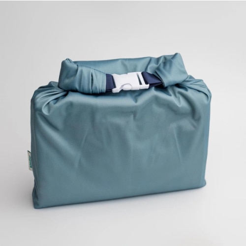 Roll Top Space Saver Water Resistant Small Wet Bag Travel Storage Bag, Cadet