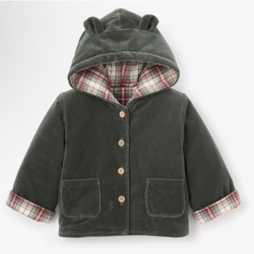 Velvet/Winter Tartan Reversible Coat – Elegant Baby