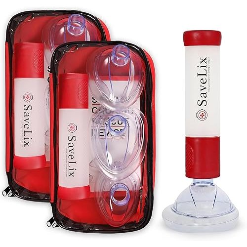 Anti-Choking Device 2 Pack – Portable Airway Suction Device & First Aid Kit for Adults & Children – Lightweight & Compact Emergency Solution for Home, Car & Travel
