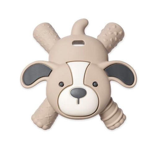 Itzy Ritzy - Ritzy Teether Reaches Back Molars and Massages Sore Gums; Features Multiple Textures and Flexible Design; Puppy