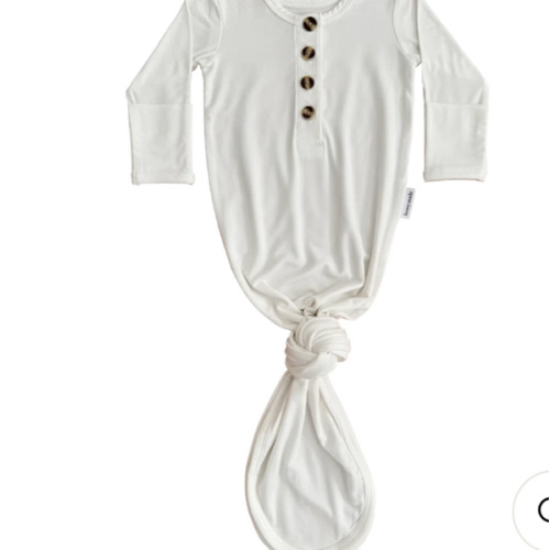 Baby Knotted Gown - Vanilla