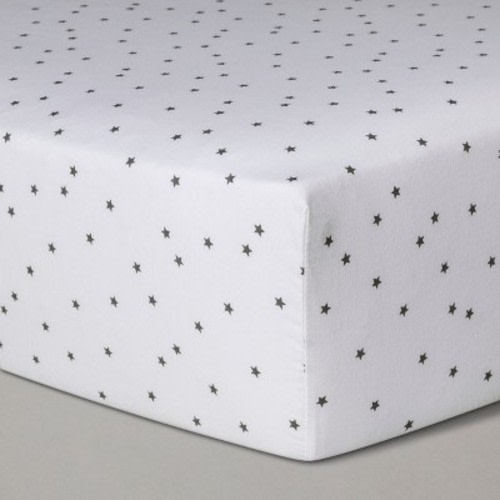 Baby Fitted Sheet cloud island- White Grey