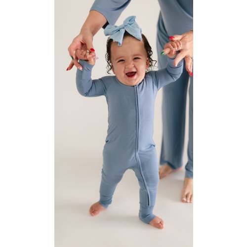 Infant Romper in Infinity Blue