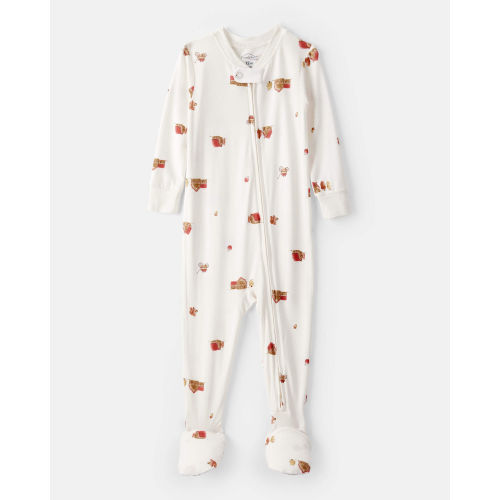Baby Barn Print PurelySoft 2-Way Zip 1-Piece Pajamas - Ivory - Carter's | Carter's