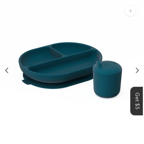Duo Divided Suction Plate & Sippy Cup - Blue Abyss