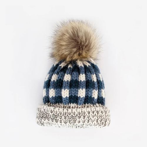 Buffalo Check Pom Pom Beanie