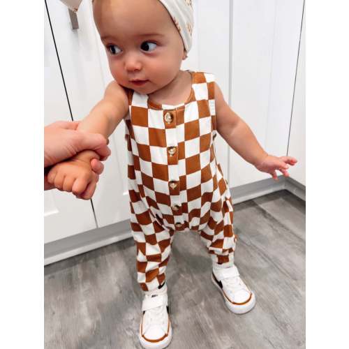 Stracciatella Checkerboard / Organic Bay Jumpsuit