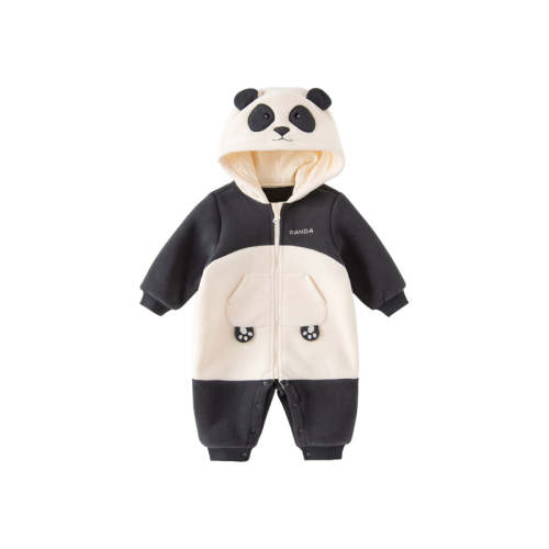 Dave&Bella Baby Girls/Boys Autumn Zoo Series Soft Fleece One-Pieces Romper