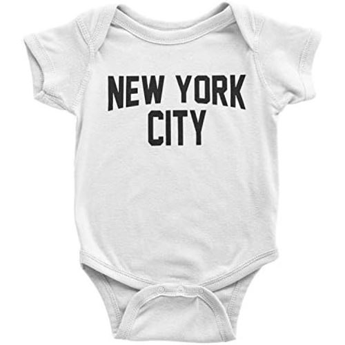 Screen Printed New York City Baby Bodysuit Screen Printed Lennon Retro Style