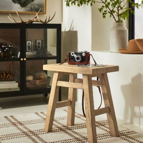 Thatcher Wood Stool Natural - Threshold™ designed with Studio McGee