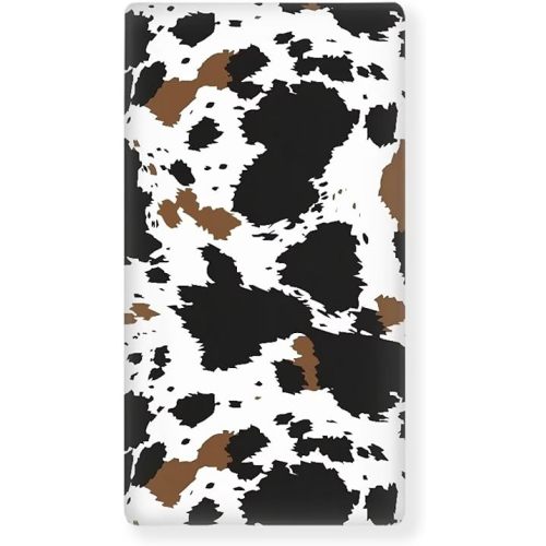 Cow Print Crib Sheets for Baby Boys Girls Horse Crib Sheet for Standard Crib Mattress 28" x 52" Fitted and Soft Breathable Crib Mattress Sheet