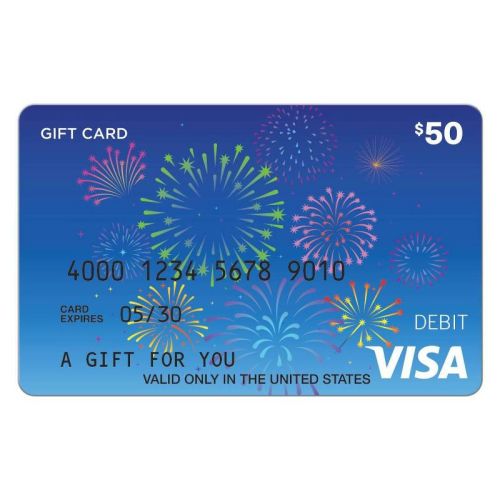 Visa Gift Card - $50 + $5 Fee