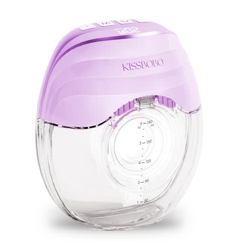 Electric Breast Pump Wearable Models GLE10, Hands Free Breast Pump, Invisible & Lightweight Design, 3 Modes & 8 Levels, Portable Electric Pump(Purple)