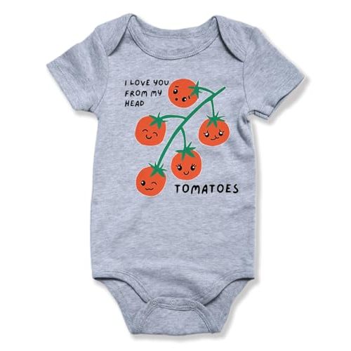 hrcfbk Infant Baby Boys Girls Bodysuit Newborn Short Sleeve Funny Letters Print Romper Reveal Pregnancy Announcement Clothes