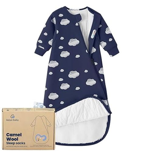 Unisex Sleeping Bag for Babies and Toddlers 1.0 Tog Sleep Sack 0-6 Months, Newborn Sleep Sack, Wearable Blanket Baby, One Piece Long Sleeves, Gifts for Baby