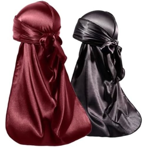 ForceWave 2 PCS Silky Satin Baby Durags for Boys Girls Infant