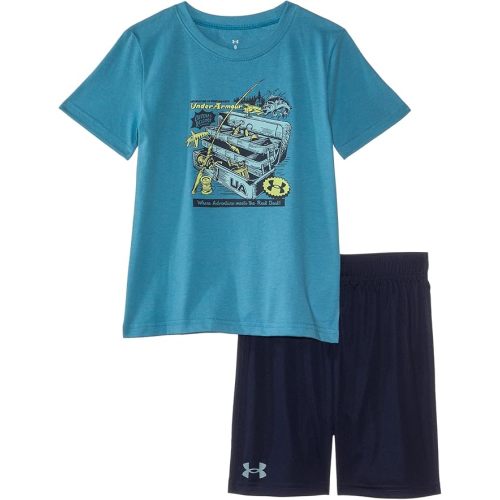 Under Armour Boys 2-piece Short Sleeve T-shirt and Shorts Set, Outdoor Collection