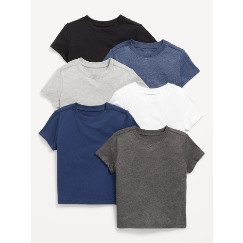 Short-Sleeve Solid T-Shirt 6-Pack for Toddler Boys