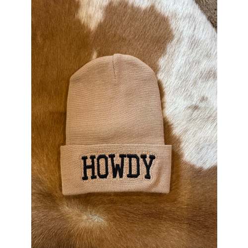 Brown howdy baby hat