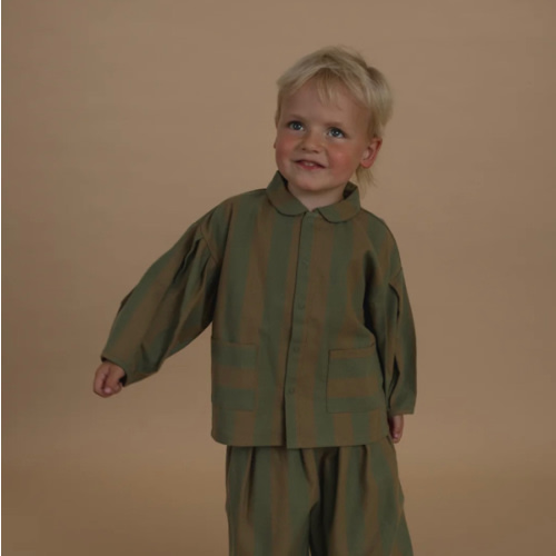 Woodland Stripes Lodge Shirt | Organic Zoo