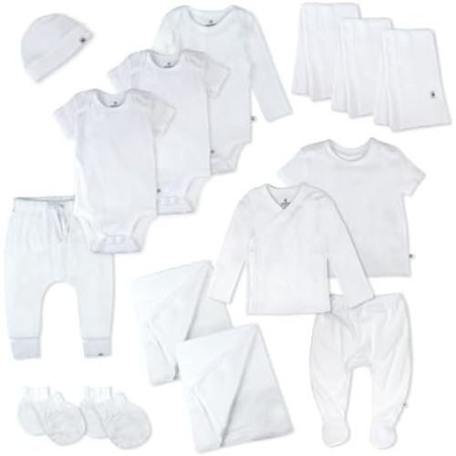HonestBaby Baby 15-Piece Welcome Home Gift Set 100% Organic Cotton for Newborn Infant Baby Boys'', Girls', Unisex