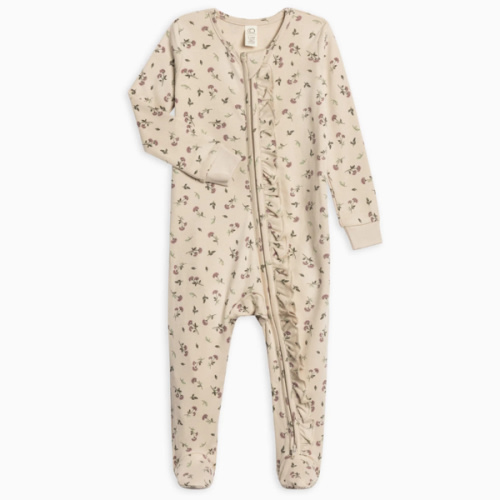 Neve Ruffle Zipper Footie