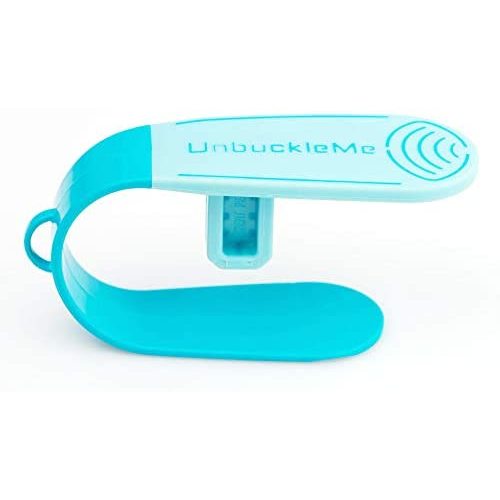 UnbuckleMe Car Seat Buckle Release Tool - As Seen on Shark Tank - Makes it Easy to Unbuckle a Child's Car Seat - Easy Tool for Parents, Grandparents & Older Children (1 Pack, Aqua) - Aqua Blue