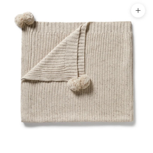 Cookie and Cream Organic Knitted Blanket