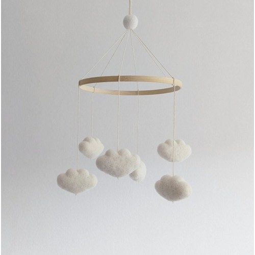Cloud Baby Mobile | Needle Felted